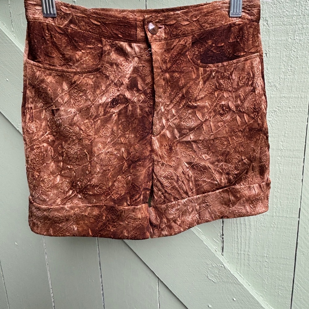Vintage Sateen 70 s Brown Shorts xs
